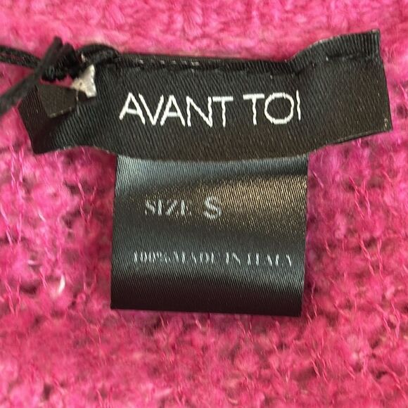 NWT Avant Toi STITCH V NECK Sweater Dark Rose Small Cotton/Linen - Picture 9 of 12
